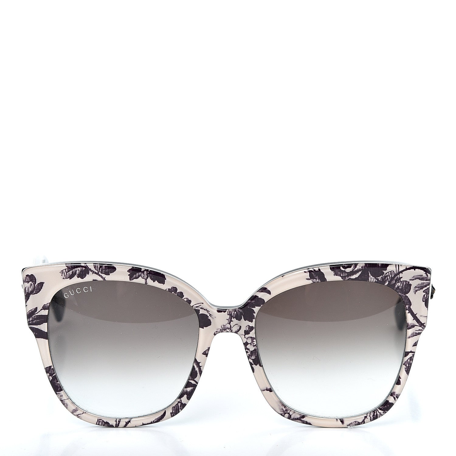 Gucci Acetate Herbarium Print Square Frame Sunglasses GG0059S White 2 of 7