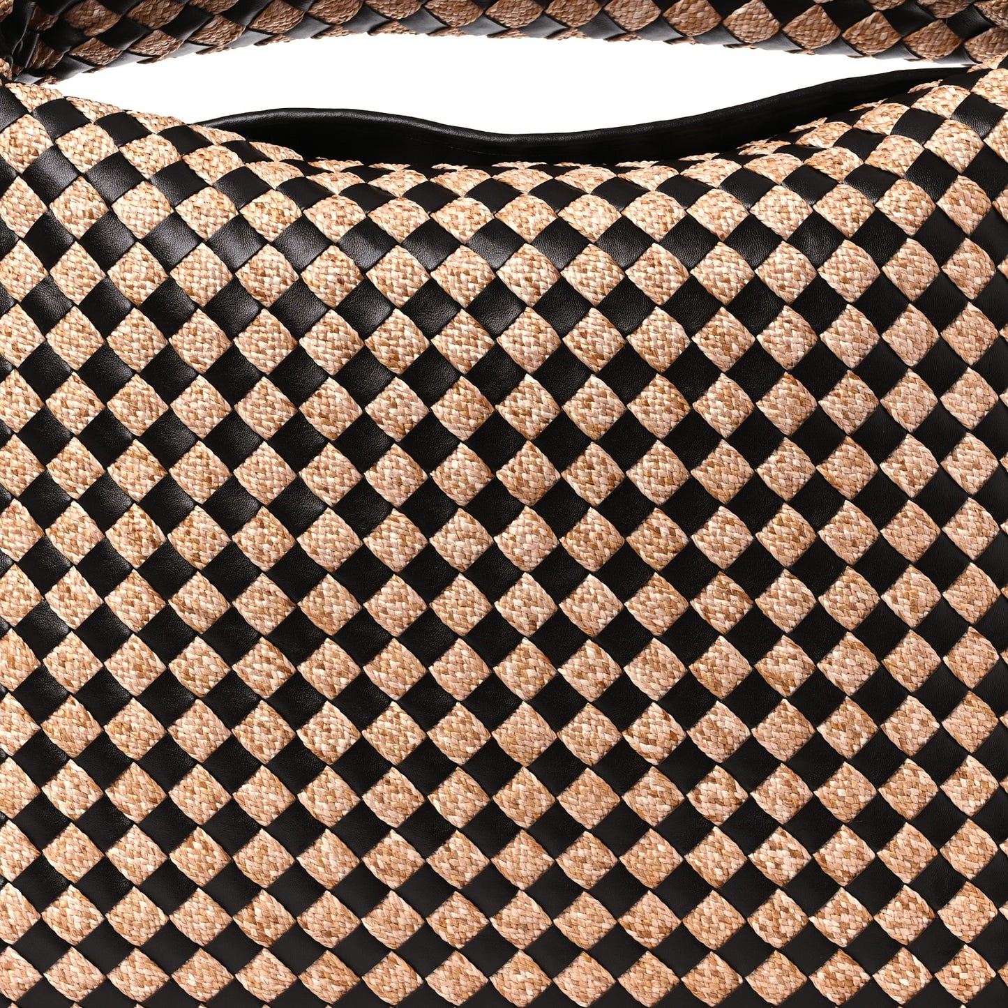Nappa Raffia Intrecciato Large Hop Fondant Natural