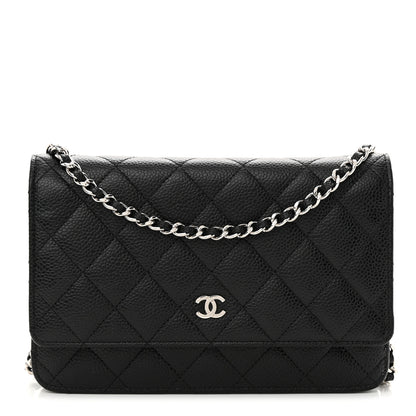Chanel Caviar Quilted Wallet on Chain WOC Black 1 of 14