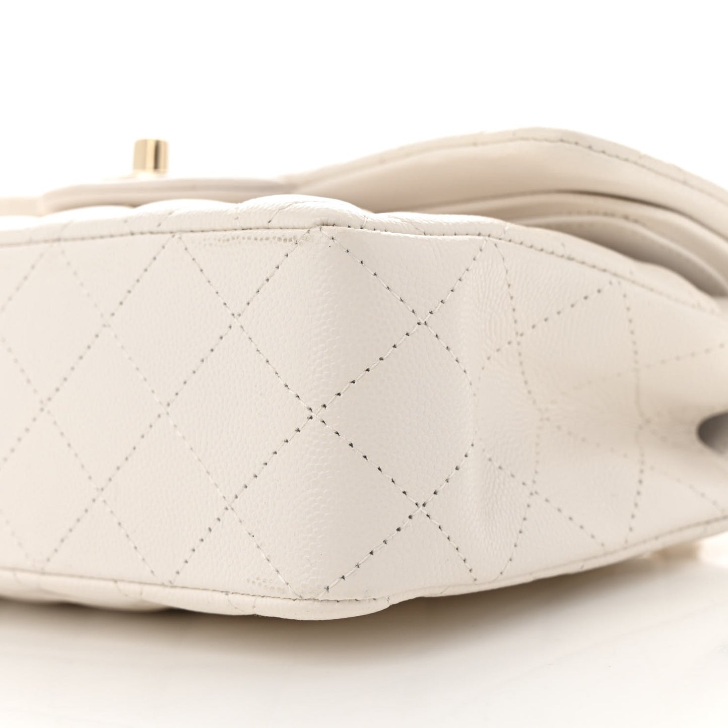 Caviar Quilted Small Double Flap White