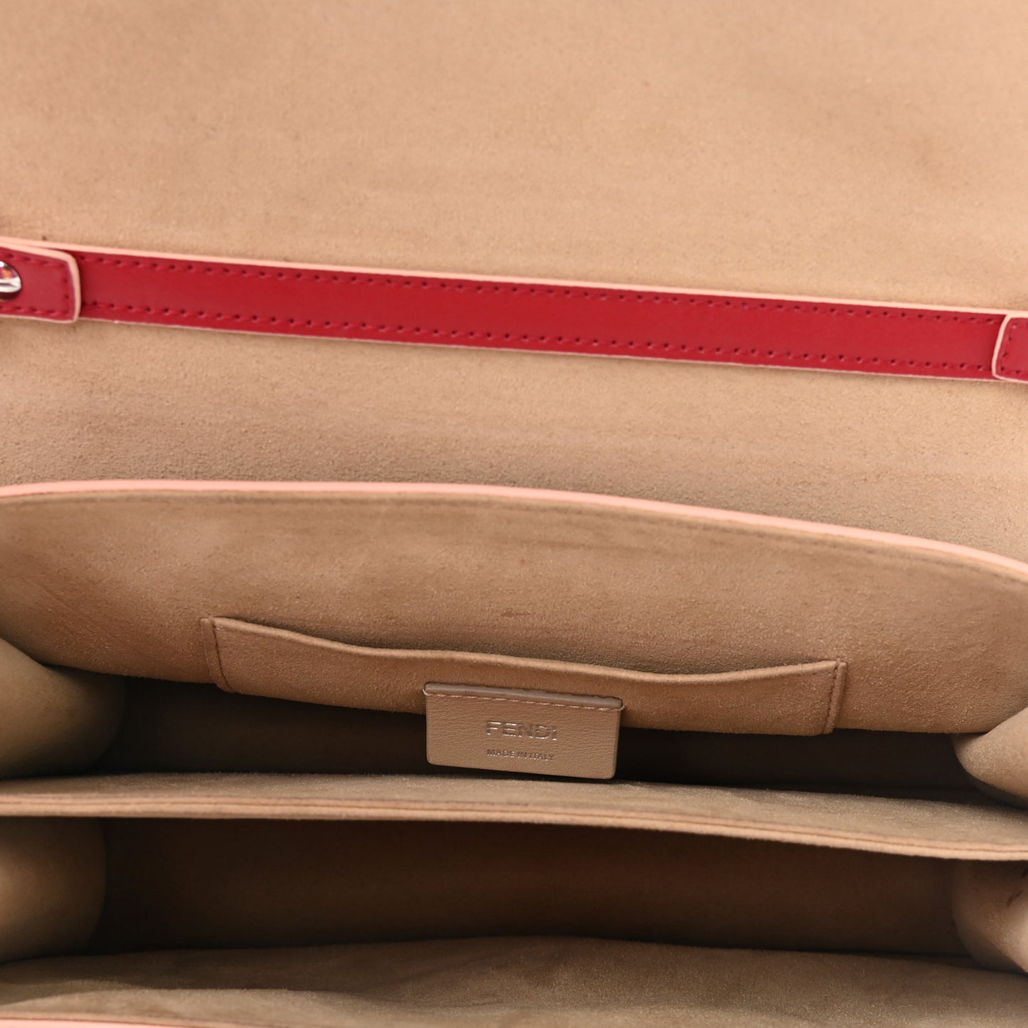 Vitello Liberty Scalloped Studded Kan I Shoulder Bag Fragola