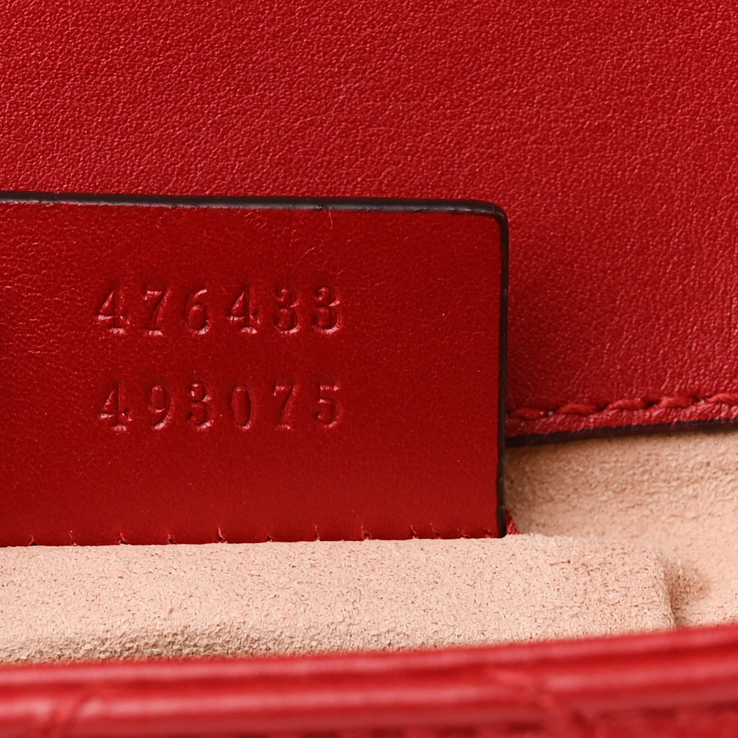Gucci Calfskin Matelasse Super Mini GG Marmont Shoulder Bag Hibiscus Red 7 of 11