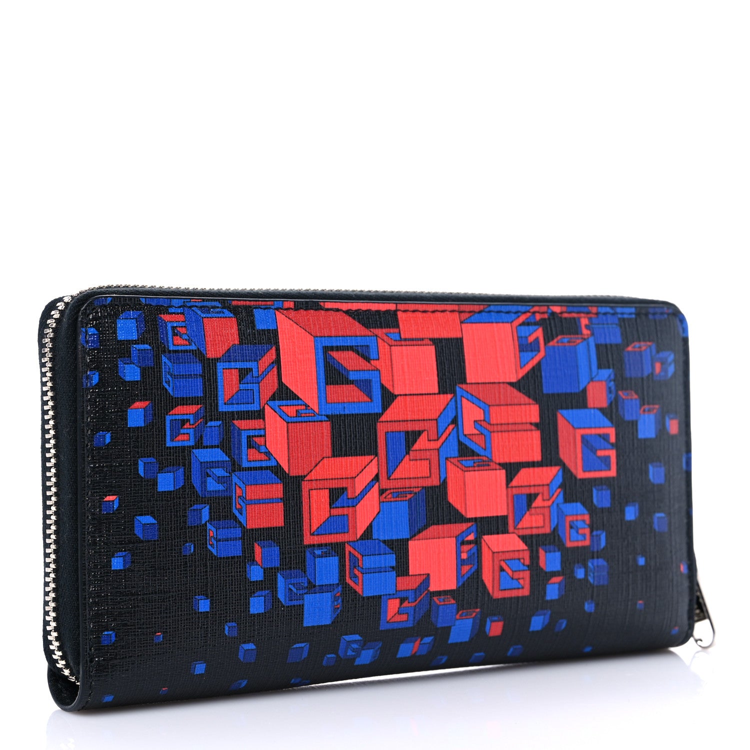Gucci Calfskin Square G Space Zip Around Wallet Black 3 of 8