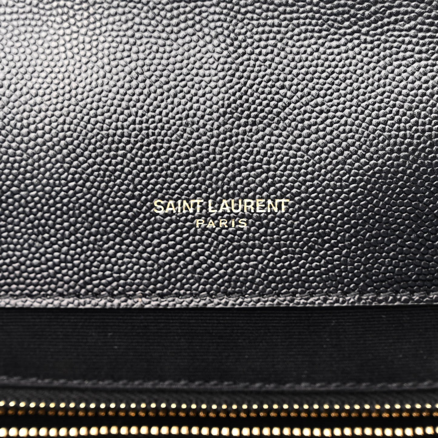 Grain De Poudre Textured Mixed Matelasse Large Triquilt Monogram Satchel Black