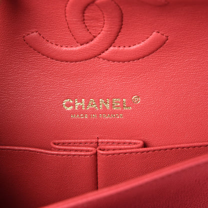 Chanel Caviar Quilted Medium Double Flap Dark Pink 8 of 10