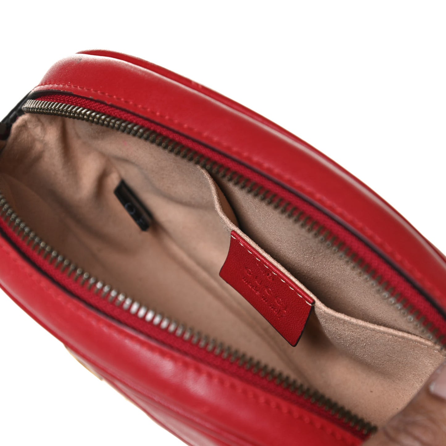 Calfskin Matelasse GG Marmont Belt Bag 85 34 Hibiscus Red