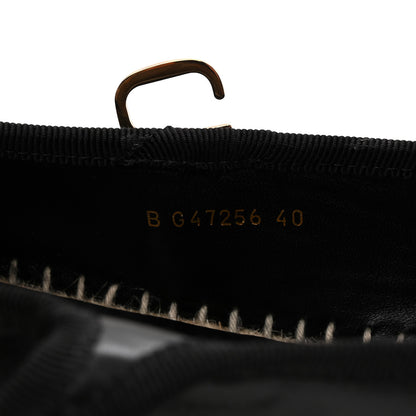 Chanel Lambskin Jute Mary Jane Flats 40 Black 9 of 10