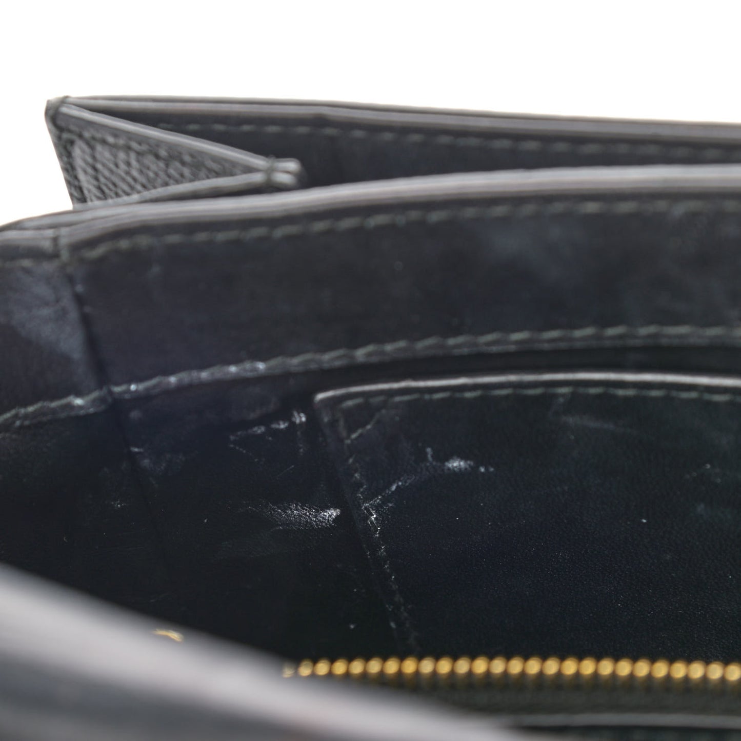 Signature Grained Calfskin Logo S Ville Day Bag Black