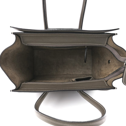 Celine Drummed Calfskin Micro Luggage Souris 5 of 12