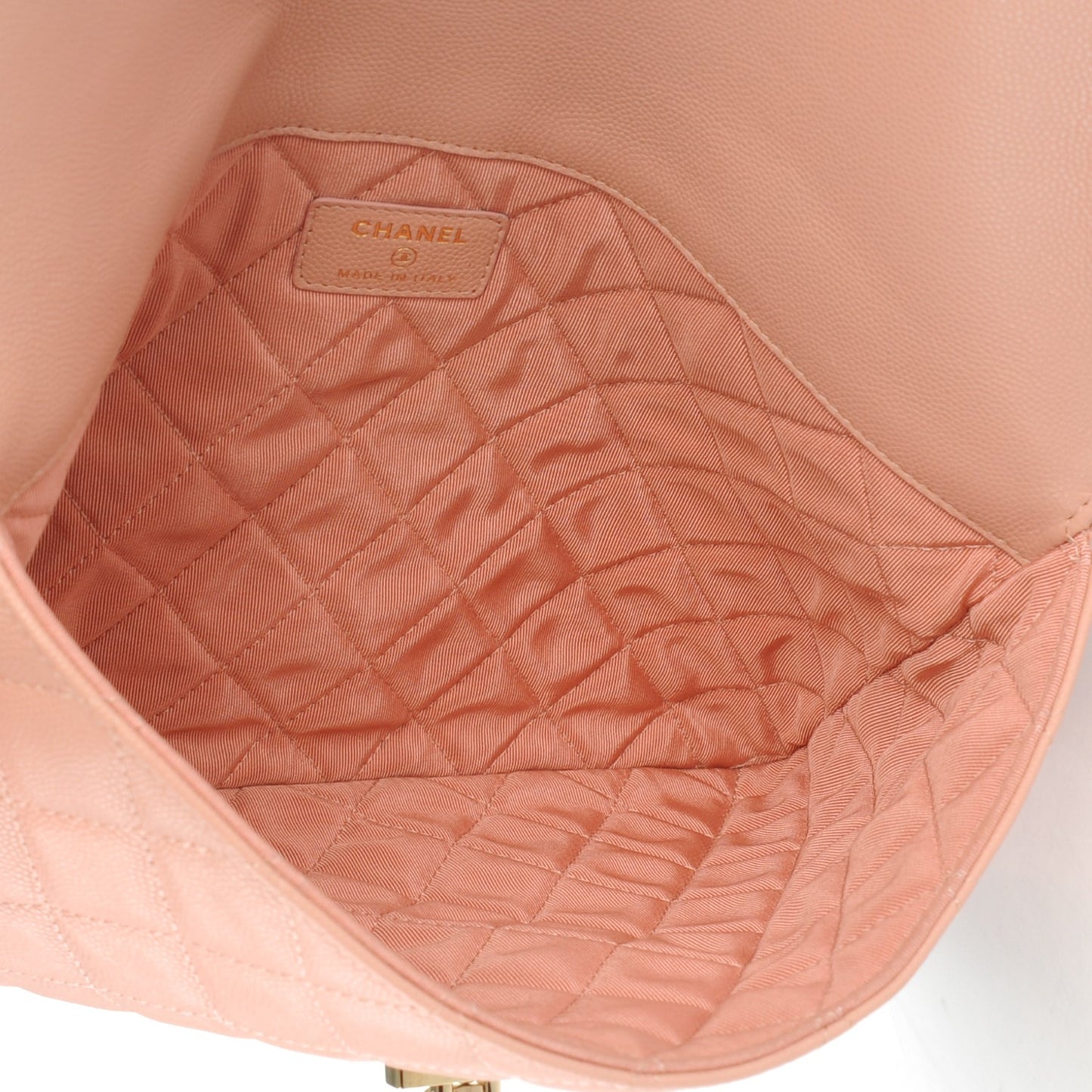 Caviar Quilted Medium Golden Class Pouch Light Pink