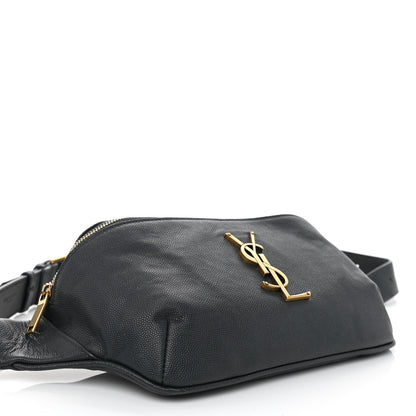Saint Laurent Grain De Poudre Monogram Belt Bag Black 4 of 8