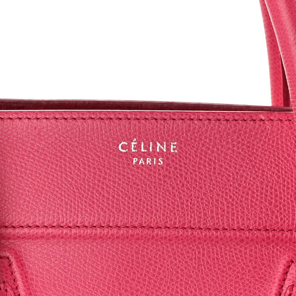 Celine Grained Calfskin Medium Phantom Luggage Fuchsia 6 of 14