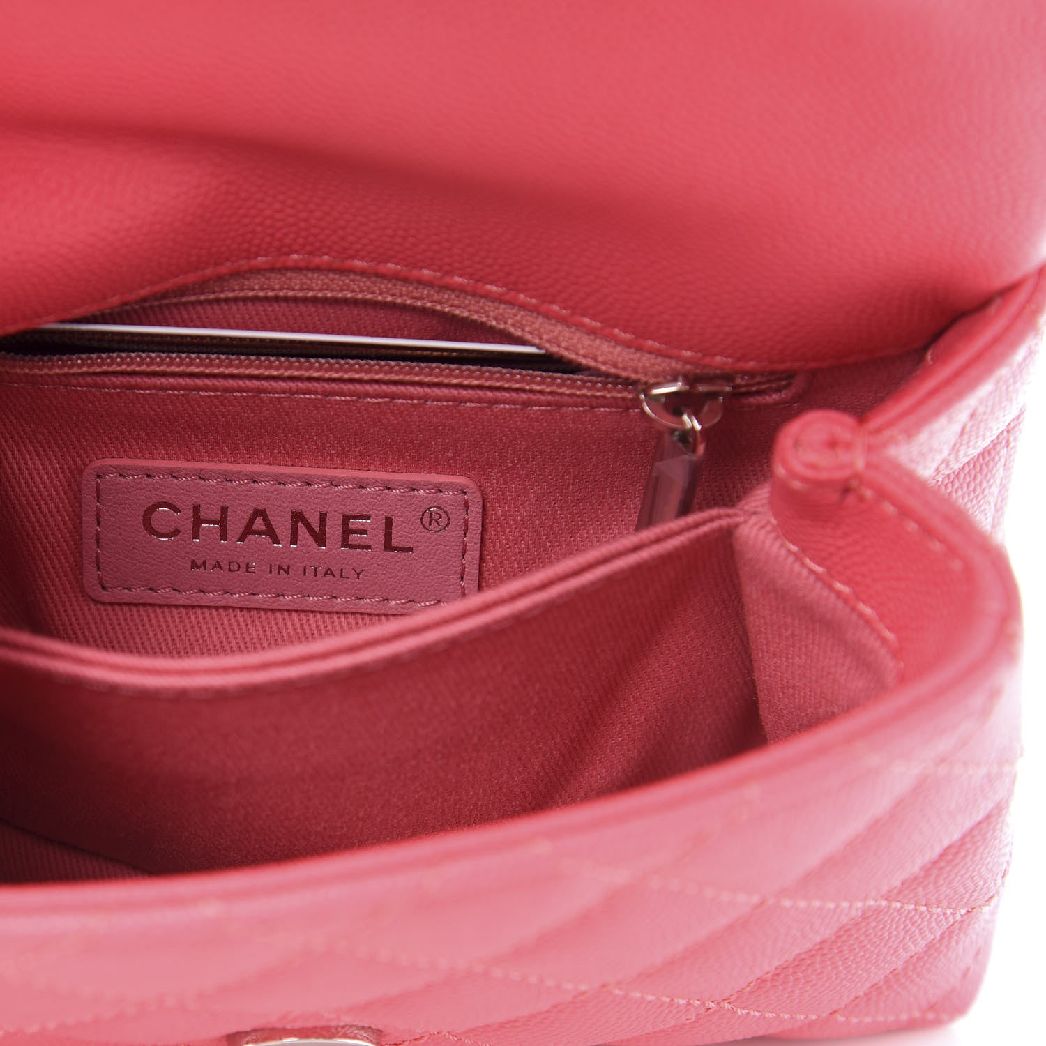 Chanel Caviar Quilted Incognito Extra Mini Coco Handle Flap Pink 6 of 10