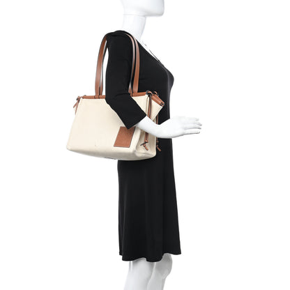 Loewe Canvas Calfskin Small Cushion Tote Beige 2 of 11
