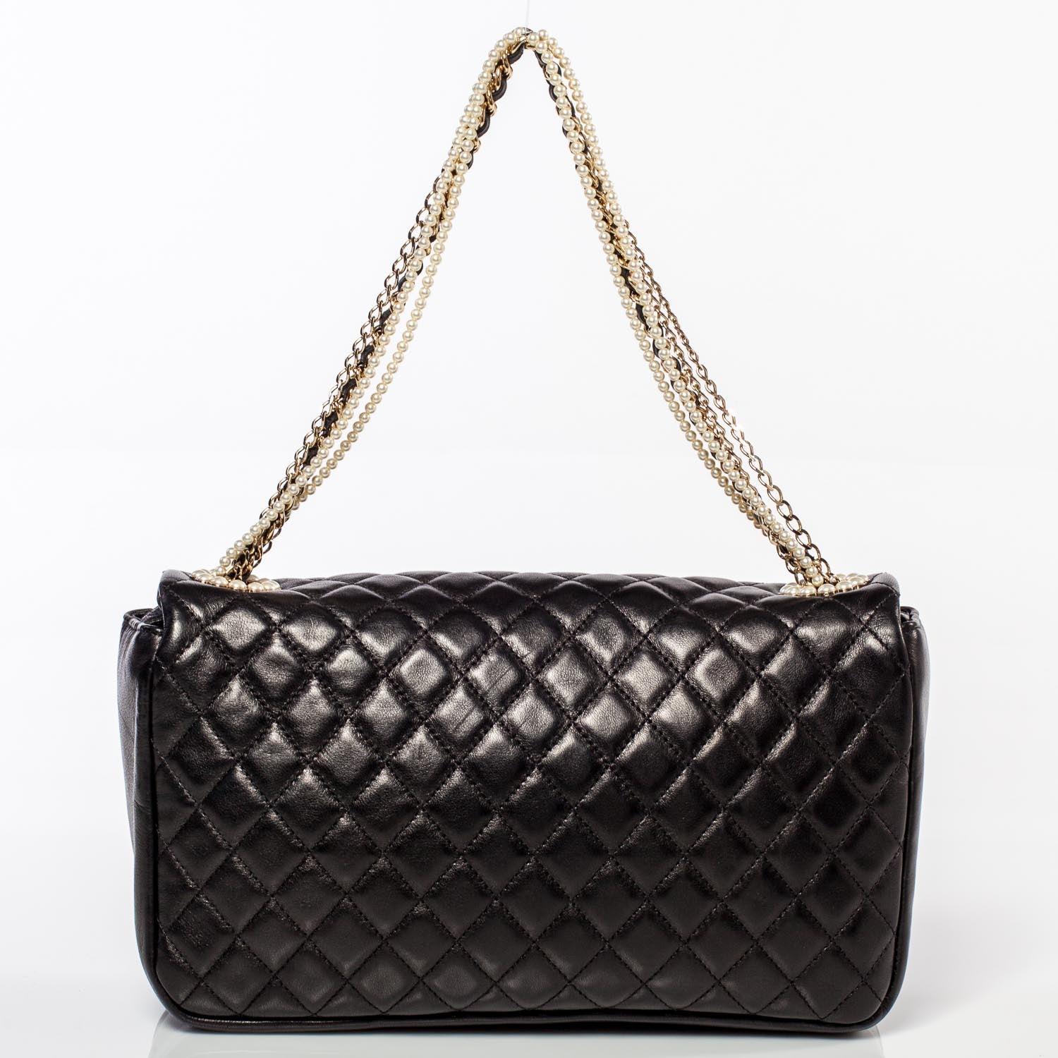 Chanel Lambskin Medium Westminster Pearl Flap Black 3 of 9