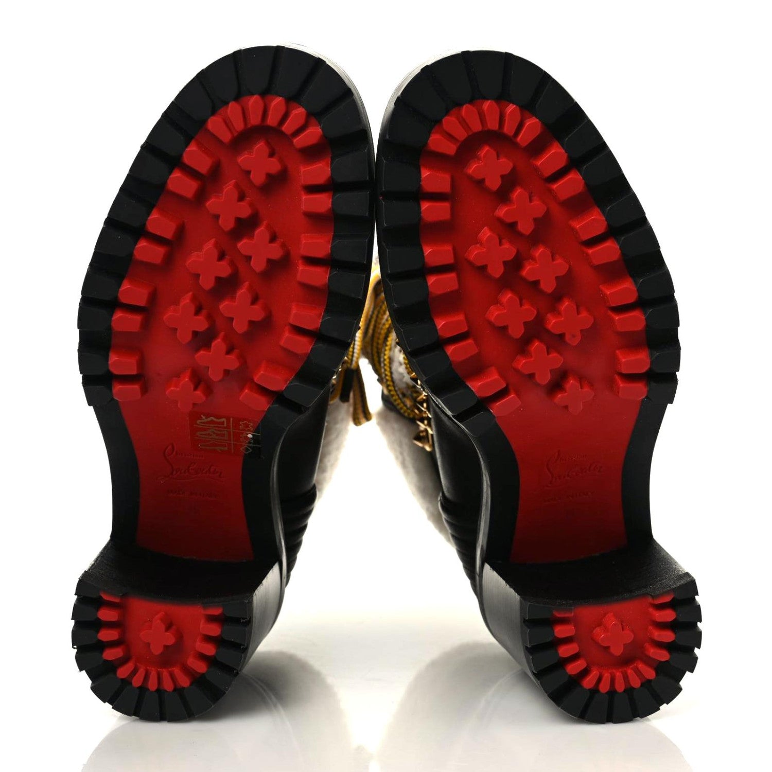 Christian Louboutin Calfskin Shearling Yetita 70 Hiker Booties 35 Black 5 of 7