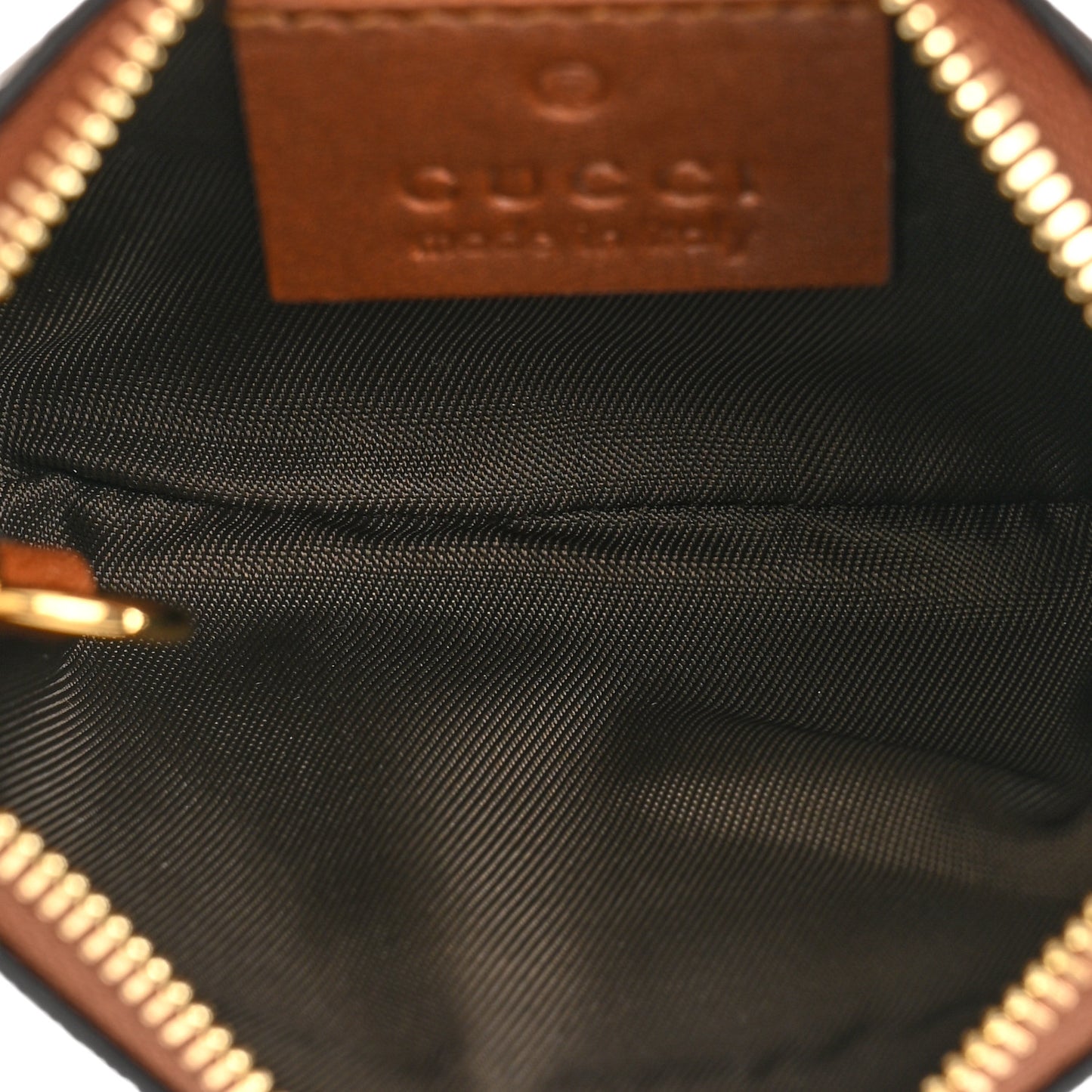 GG Supreme Monogram Key Case Brown