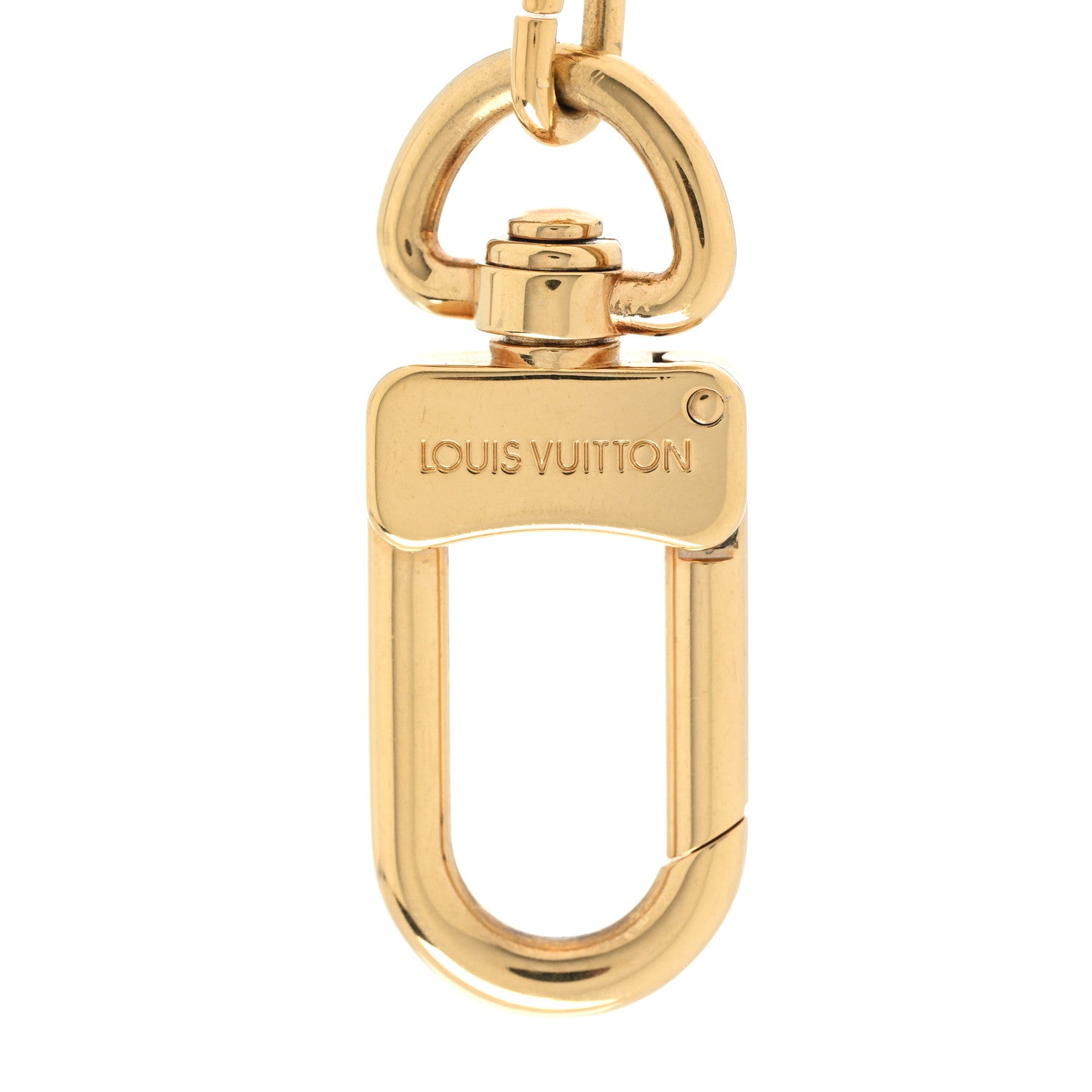 Louis Vuitton Metal Pochette Extender Key Ring Chain Gold 3 of 4