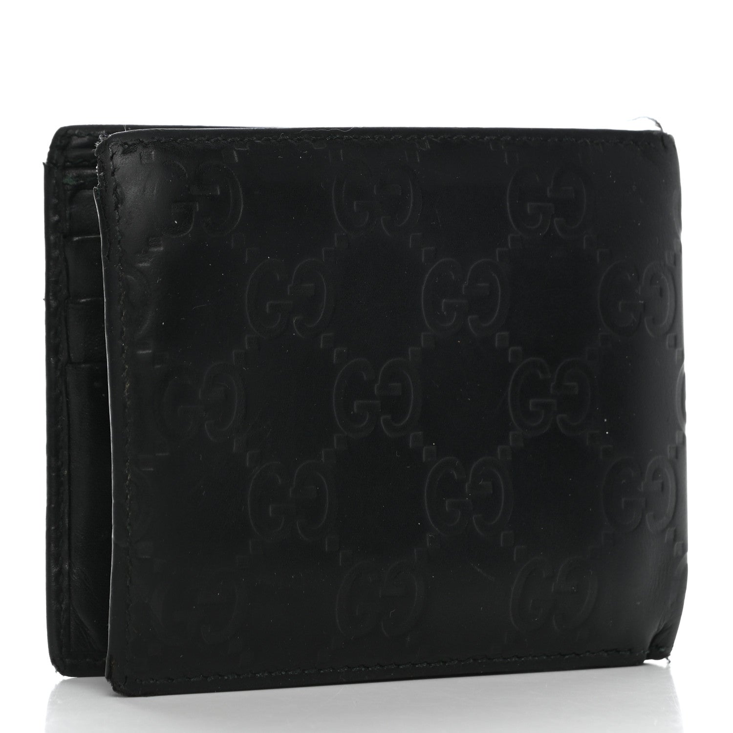 Gucci Guccissima Bi-Fold Wallet Black 2 of 14