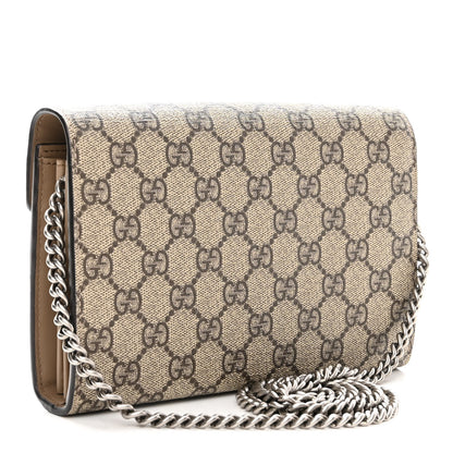 Gucci GG Supreme Monogram Mini Dionysus Chain Wallet Beige Taupe 3 of 9