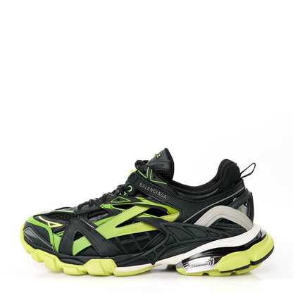 Balenciaga Rubber Mesh Tri-Color Clear Sole Mens Track.2 Open Sneakers 42 Black Yellow 1 of 9