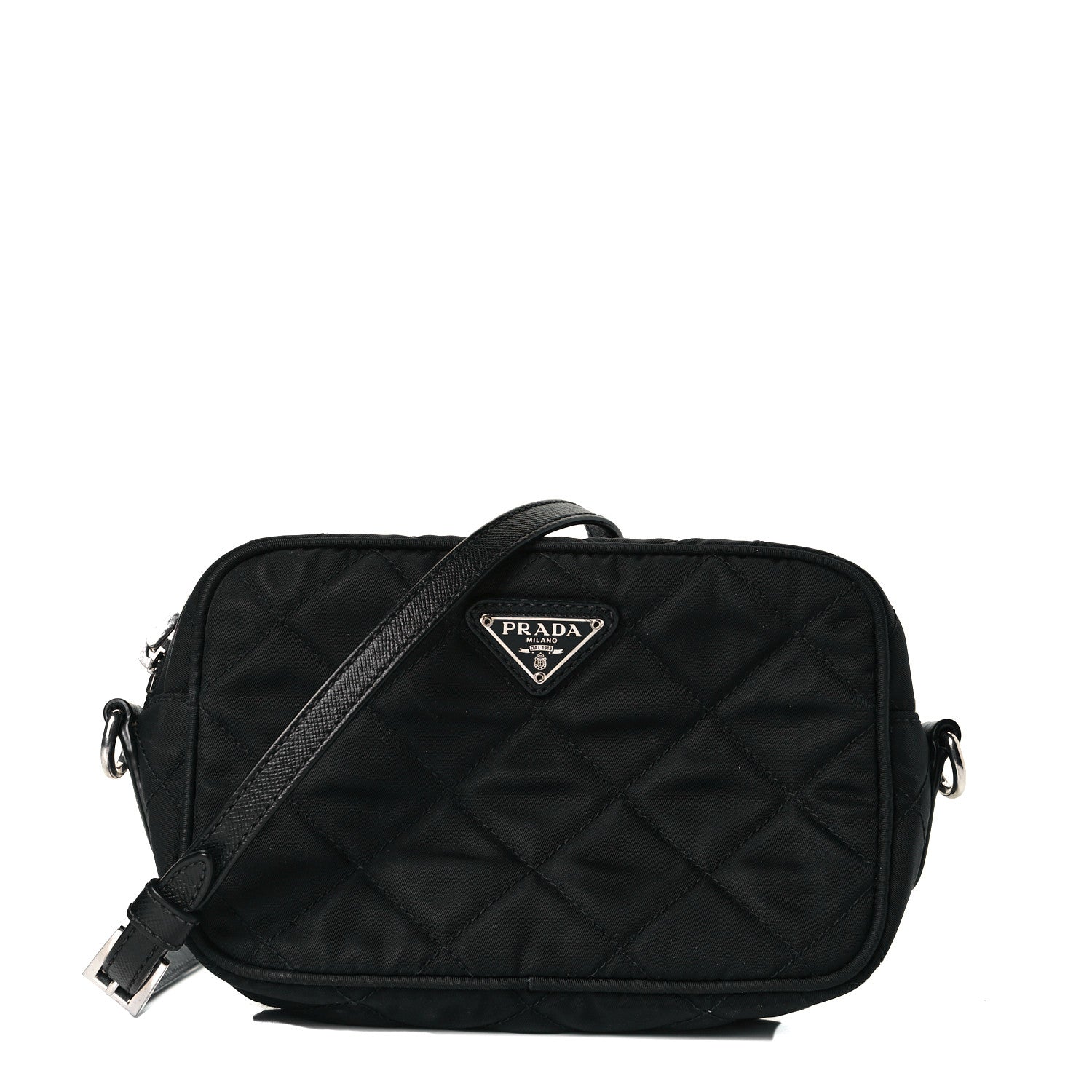 Prada Nylon Tessuto Impuntu Quilted Chain Crossbody Black 1 of 6