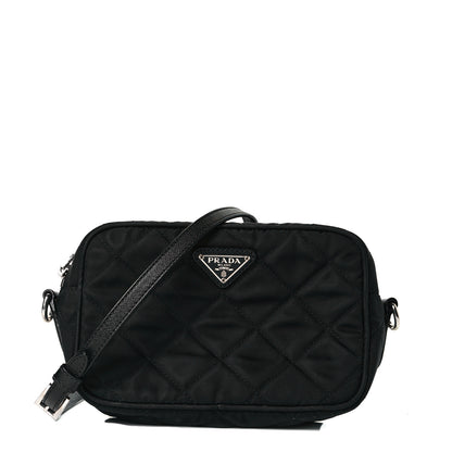 Prada Nylon Tessuto Impuntu Quilted Chain Crossbody Black 1 of 6