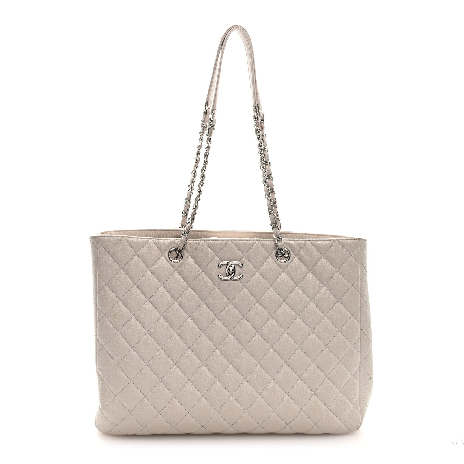 Chanel Caviar Quilted Large CC Shopping Tote Ivory 1 of 12