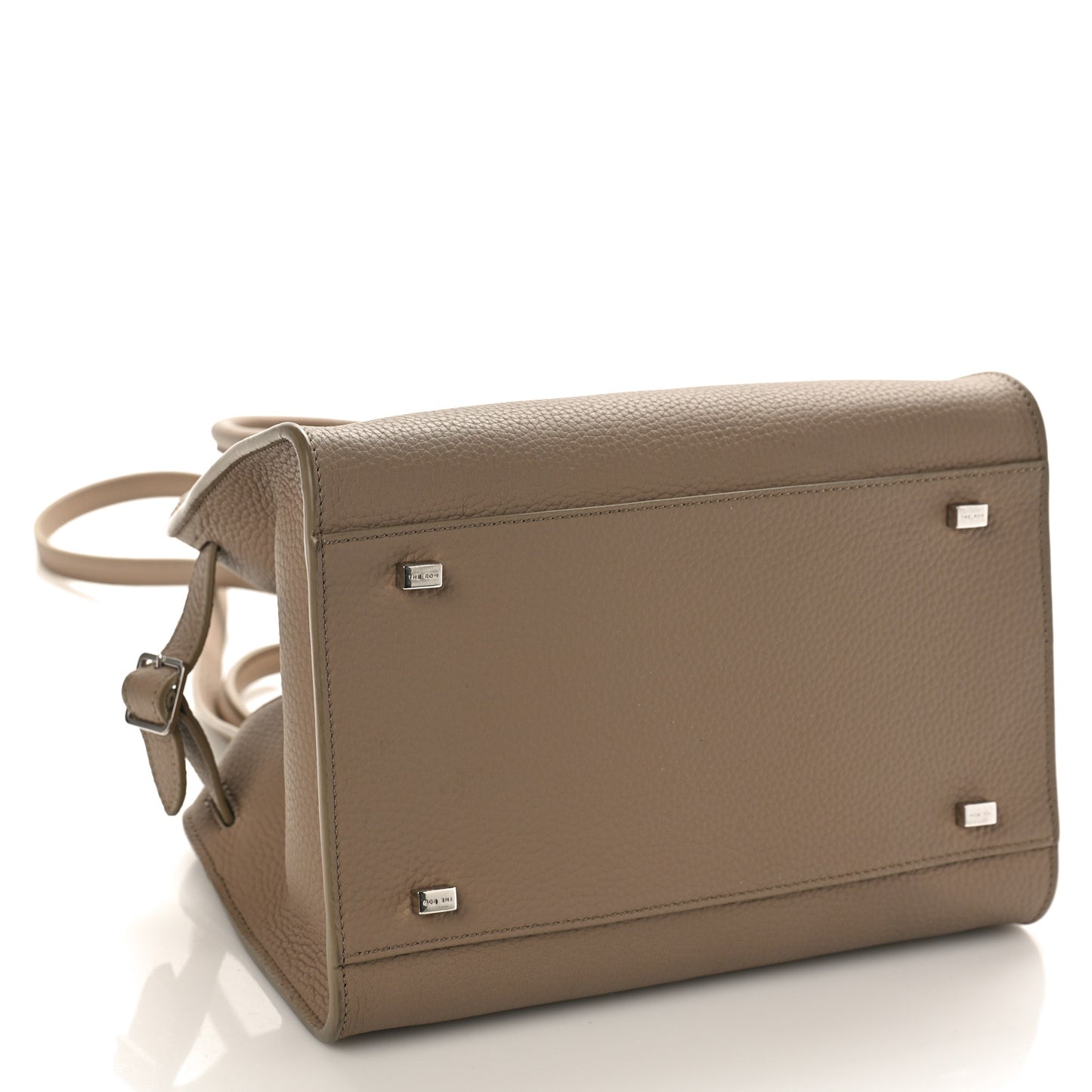 Grained Calfskin Soft Margaux 10 Bag Dark Taupe
