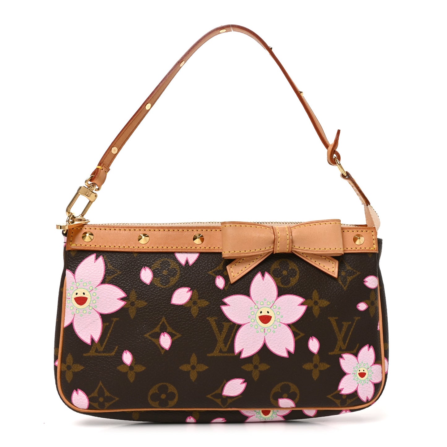 Monogram Cherry Blossom Pochette Accessories Brown