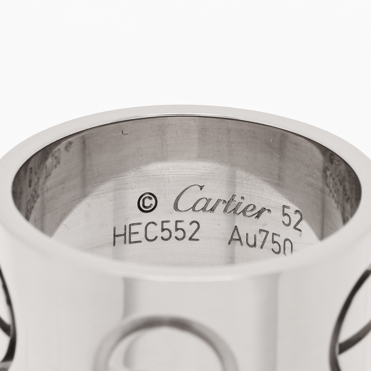 Cartier 18K White Gold 11mm LOVE Ring 52 6 4 of 5