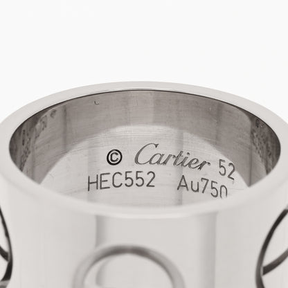 Cartier 18K White Gold 11mm LOVE Ring 52 6 4 of 5