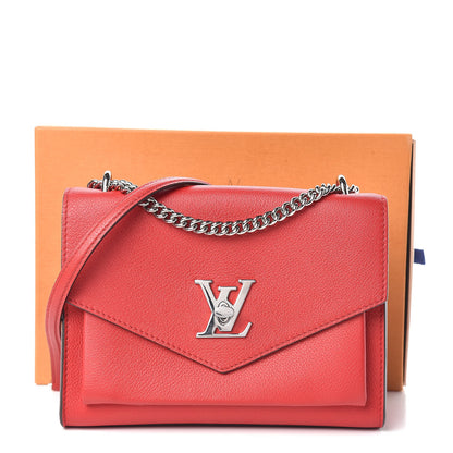 Louis Vuitton Soft Calfskin Mylockme Chain Bag BB Rubis 11 of 11
