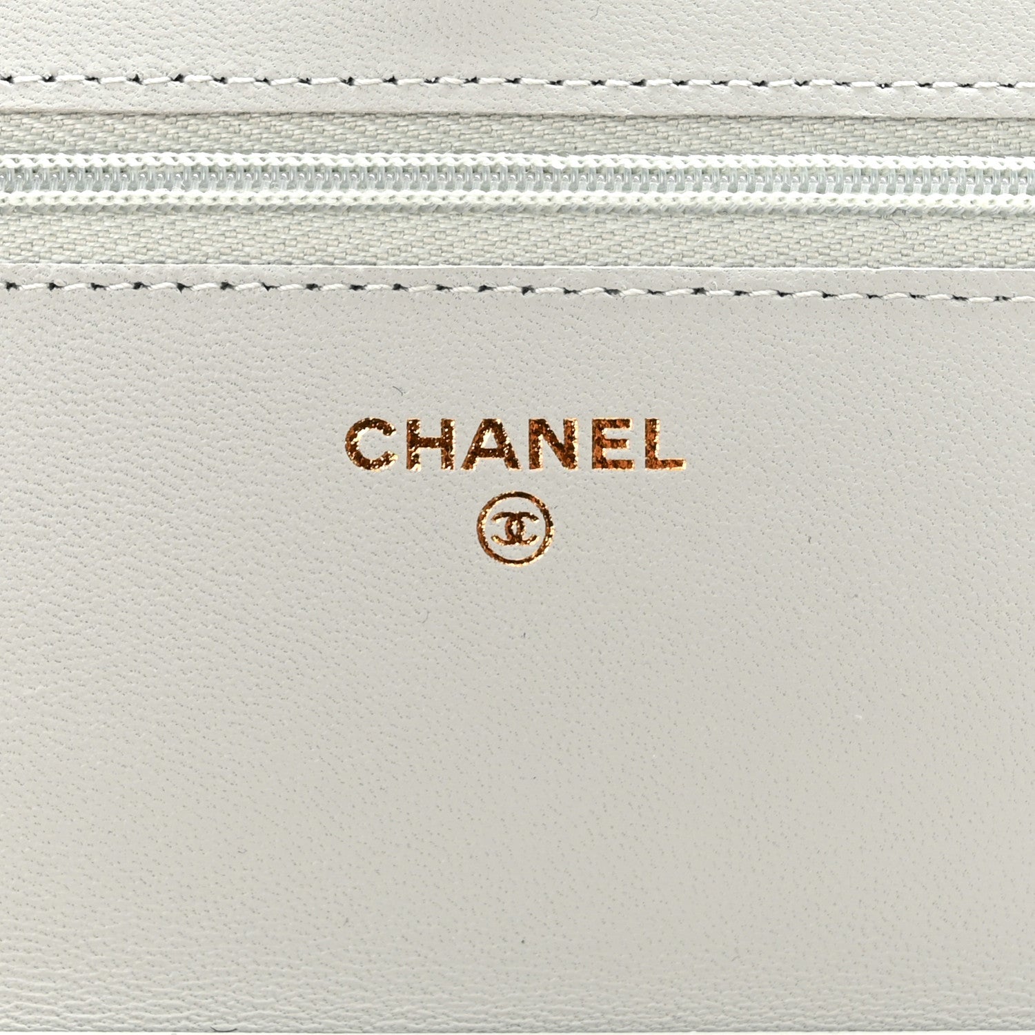 Chanel Lambskin Quilted Wallet On Chain WOC Grey 9 of 12