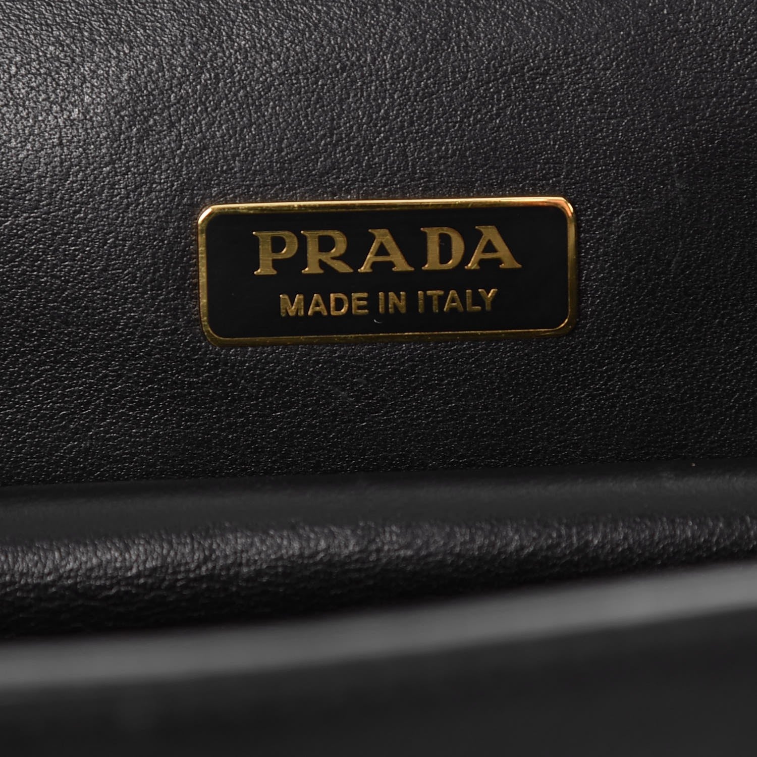 Prada City Calf Saffiano Animalier Top Handle Bag Black 7 of 9