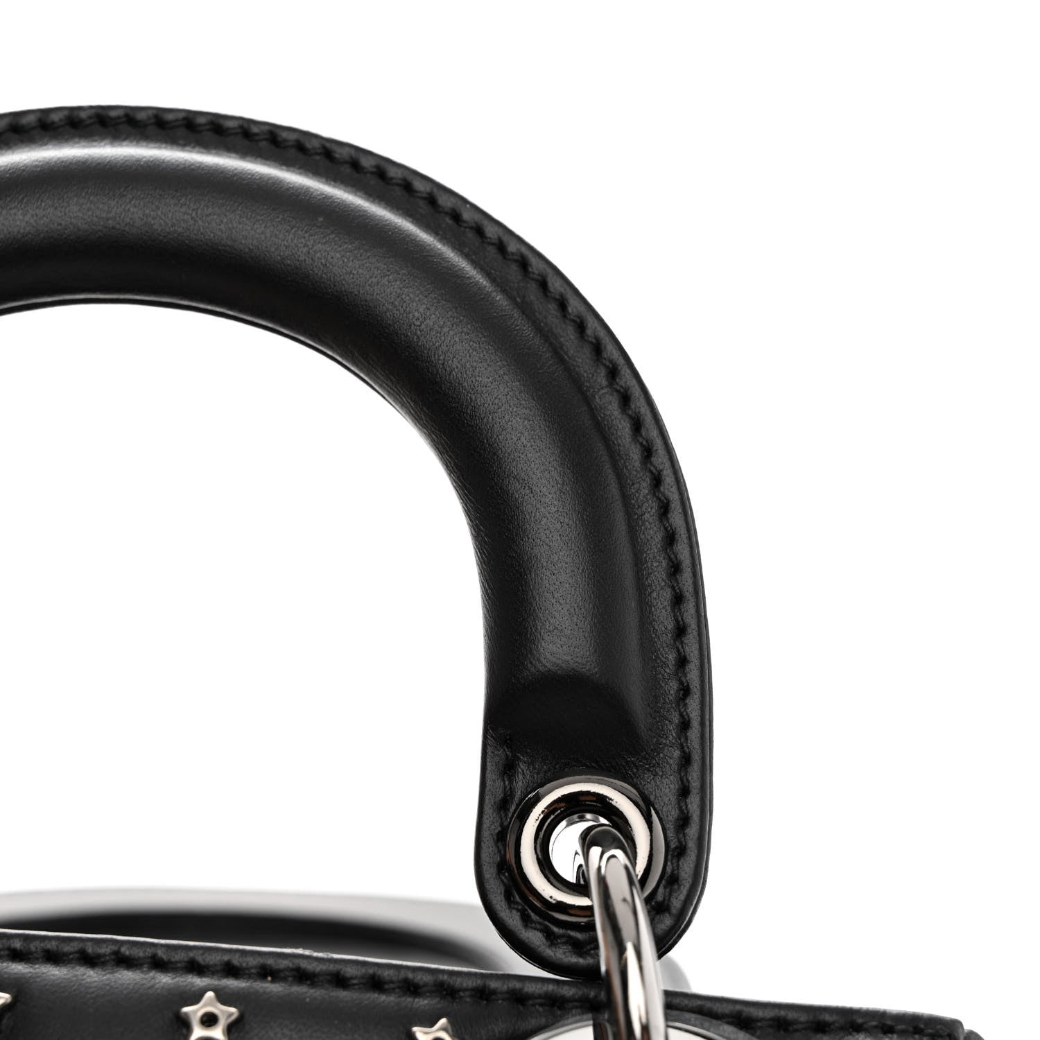 Christian Dior Lambskin Cannage Lucky Star Studded Mini Lady Dior Black Black 11 of 13