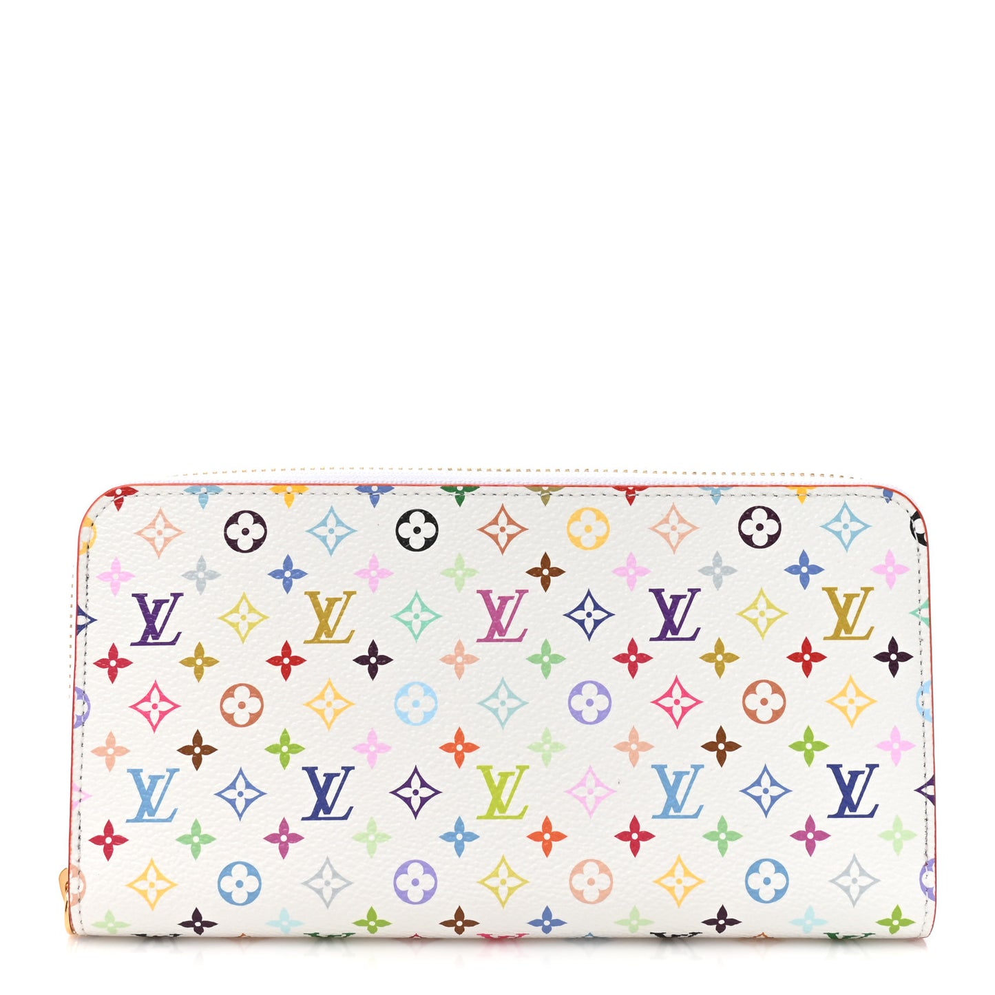 LV X TM Monogram Multicolor Zippy Wallet White