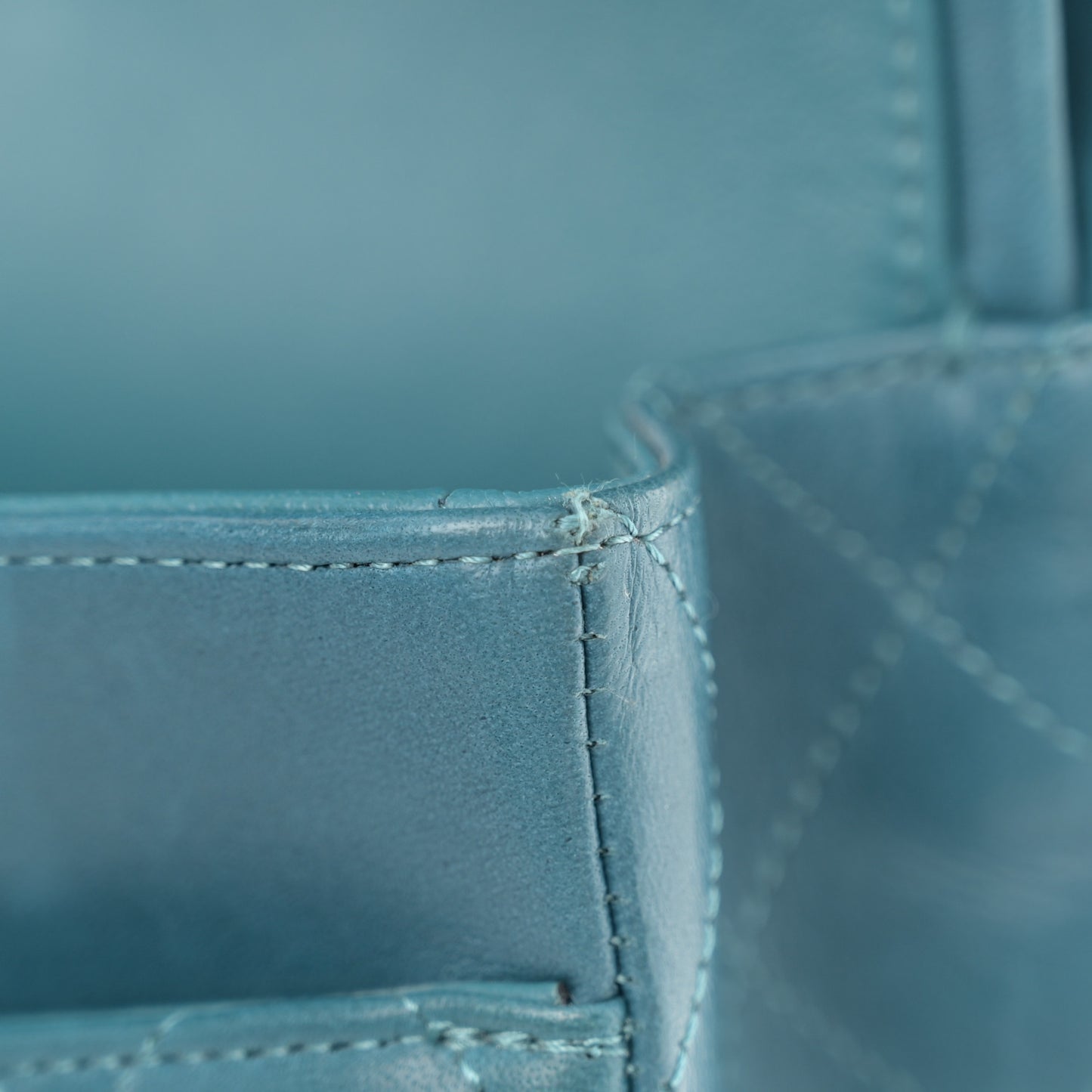 Lambskin Medium Double Flap Turquoise