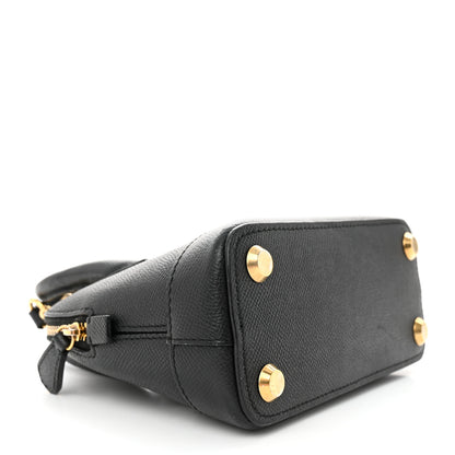 Balenciaga Signature Grained Calfskin XXS Ville Top Handle Bag Black White 4 of 15