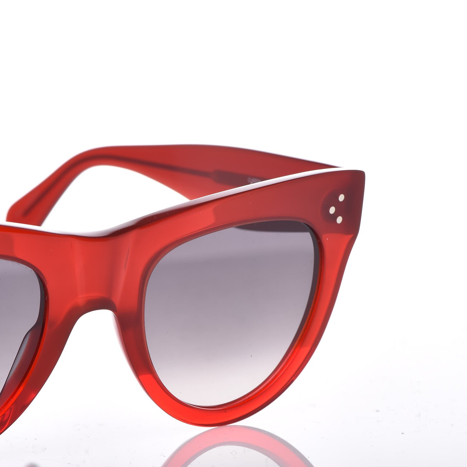 Celine Acetate Cat Eye Sunglasses CL400616 Red 7 of 7