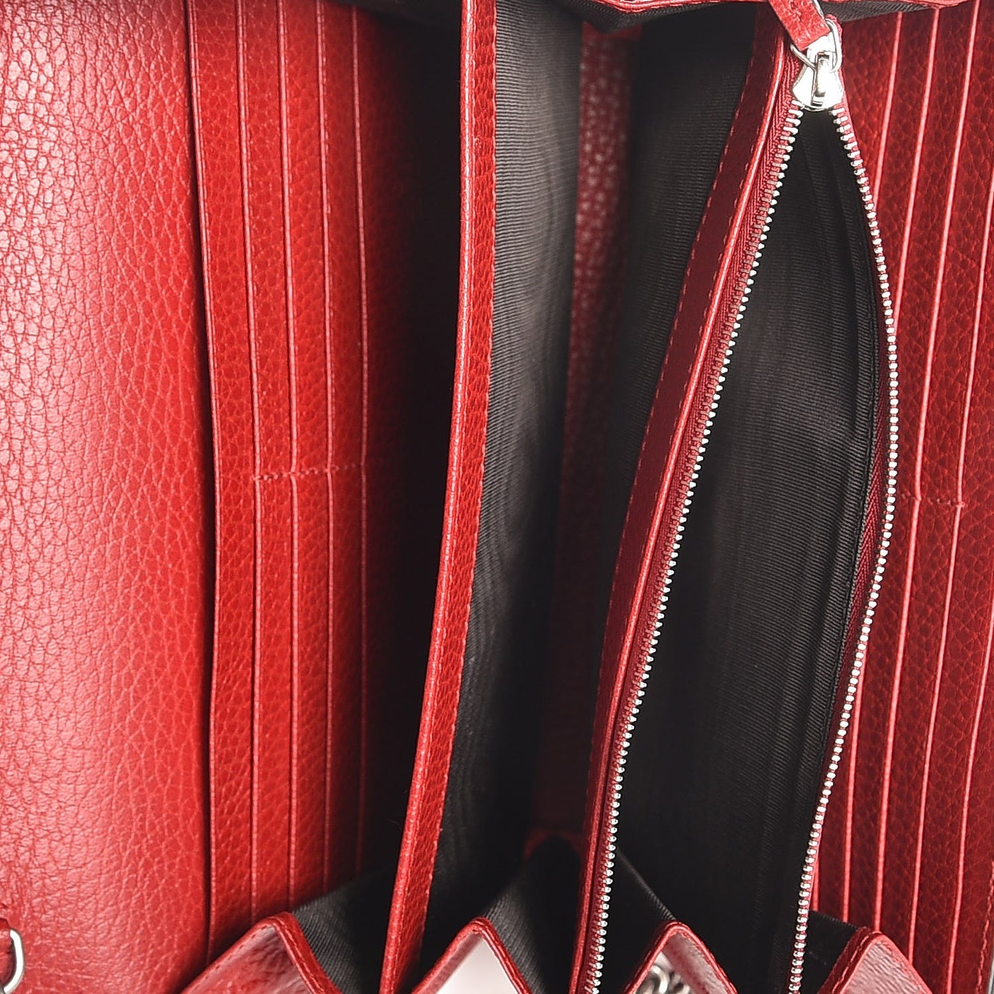 Calfskin Mini Dionysus Chain Wallet Hibiscus Red