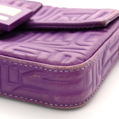 Fendi Nappa Logo Embossed Mini Baguette Purple 13 of 15