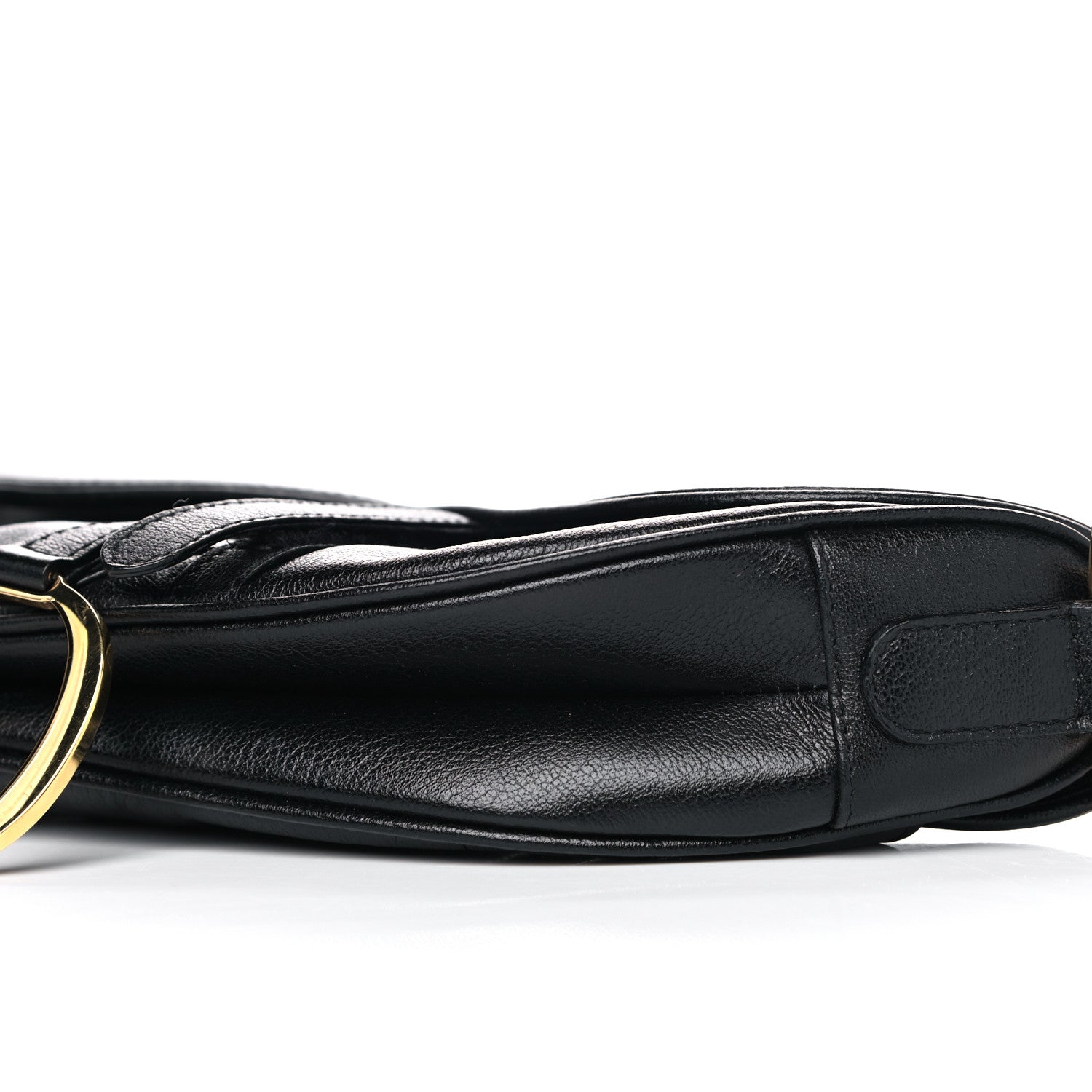 Christian Dior Grained Calfskin Saddle Bag Black 10 of 12