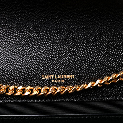 Saint Laurent Grain De Poudre Medium Classic Monogram Kate Satchel Black 7 of 11