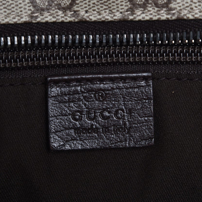 Gucci GG Supreme Monogram Medium Zippered Shopping Tote Dark Brown 6 of 7