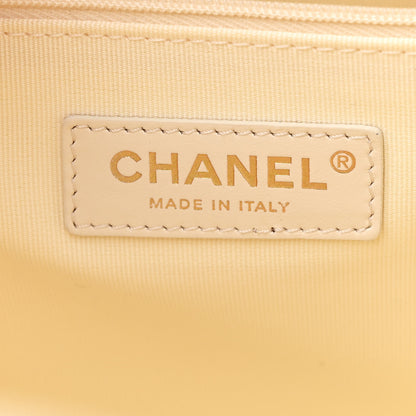 Chanel Striped Canvas Medium Deauville Tote Ecru Blue Yellow 8 of 13