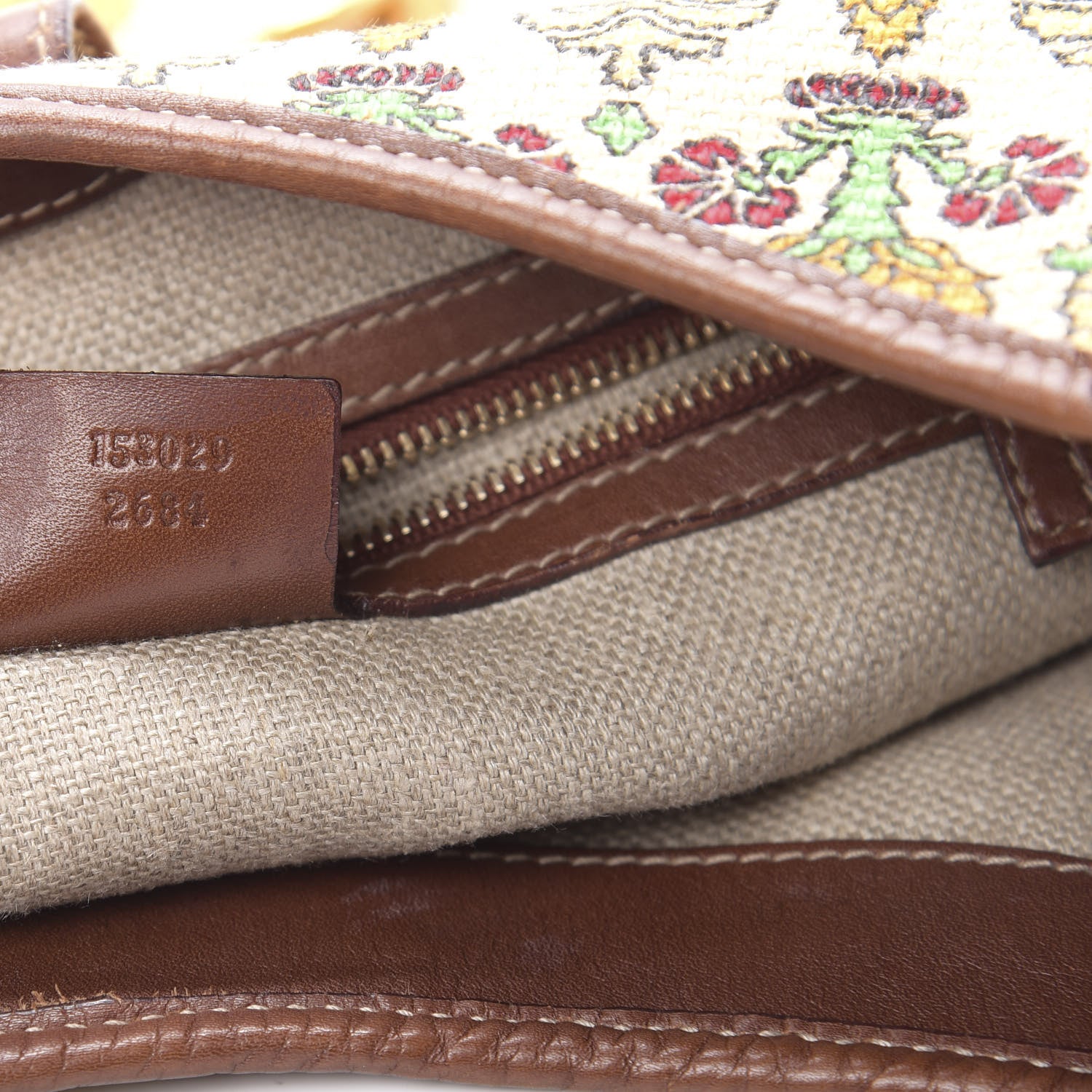 Gucci Canvas Pineapple Print Jackie O Bouvier Hobo Brown 7 of 10