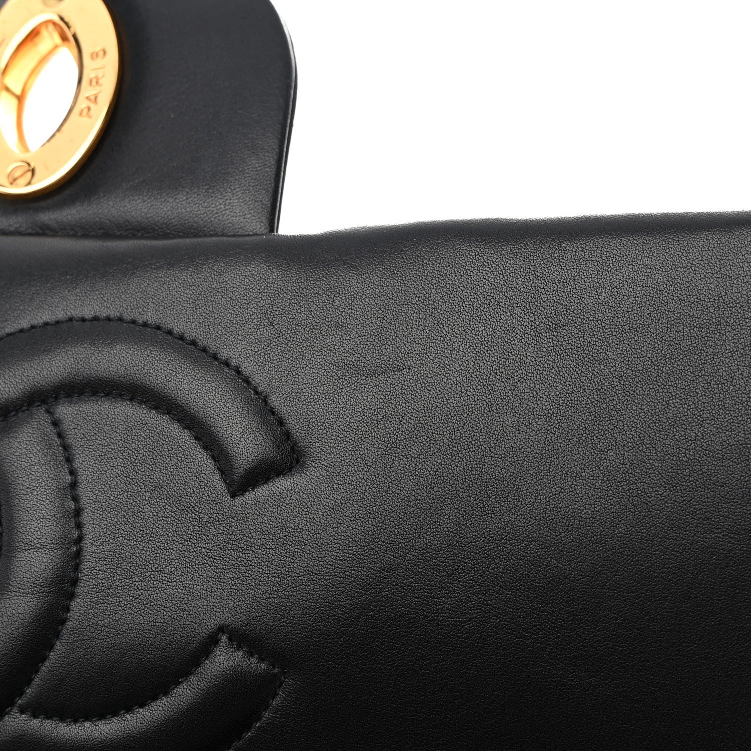 Chanel Lambskin Quilted XL Jumbo Single Flap Black 12 of 17