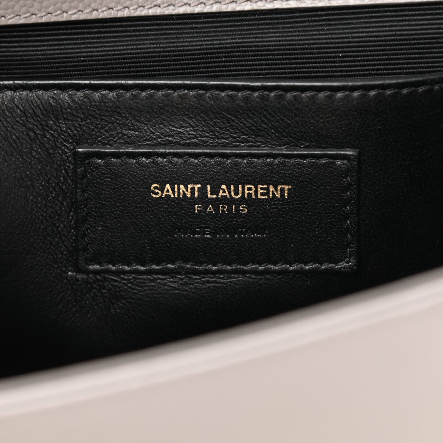 Grain De Poudre Medium Classic Monogram Kate Satchel Earth Grey