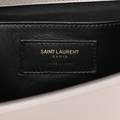 Saint Laurent Grain De Poudre Medium Classic Monogram Kate Satchel Earth Grey 5 of 9